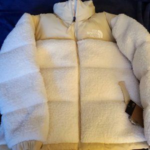 The North Face High pile Nuptse Sherpa Gardina White sand color M DOWN JACKET